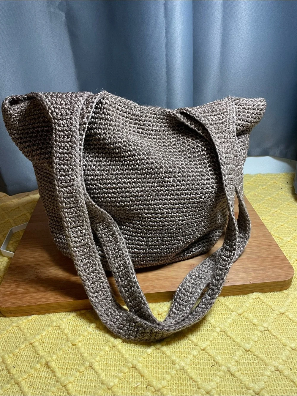 The Sak Crochet Hobo Bag in Taupe